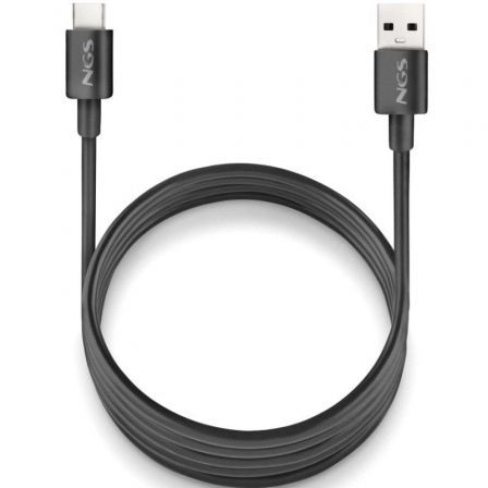 NGS CABLE CARGA RAPIDA USB-A A USB-C 1M NEGRO